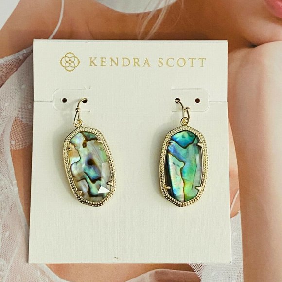 New Kendra Scott Dani Abalone Shell Earrings - Picture 7 of 9